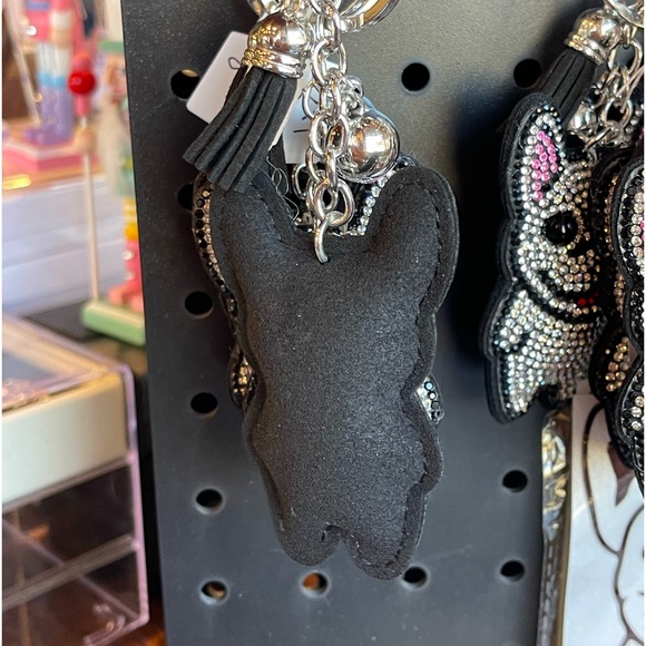 French Bulldog Frenchie Rhinestone Keychain ornament stocking stuffer - Picture 5 of 5